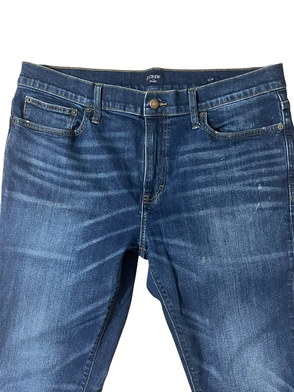 J. Crew Men's Flex Dark Blue Stretch Slim Jeans Sz 36/32